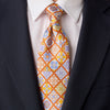 Monte Mosaic Orange Duchesse Silk Tie