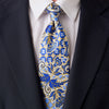 The Ceramist Blue and Yellow Duchesse Silk Tie