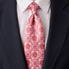 The Flower of Majolica Pink Duchesse Silk Tie