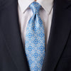 The Prince Majolica Light Blue and White Duchesse Silk Tie