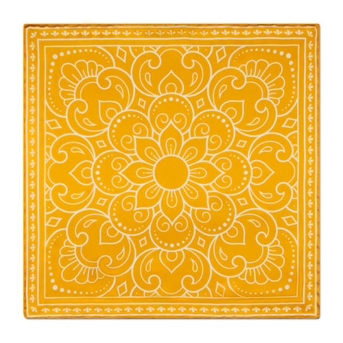 PRE-ORDER - Sacred Flower Yellow Silk Pocket Square