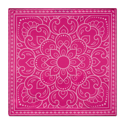 PRE-ORDER - Sacred Flower Fuchsia Silk Pocket Square