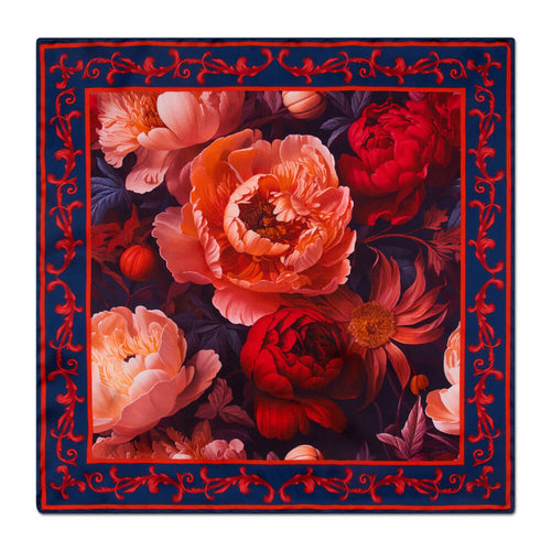 PRE-ORDER - Eternal Love Blue and Red Silk Pocket Square