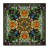 PRE-ORDER - Garden of the Owls and Hares Green Silk Pocket Square