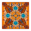 PRE-ORDER - Garden of the Owls and Hares Orange Silk Pocket Square