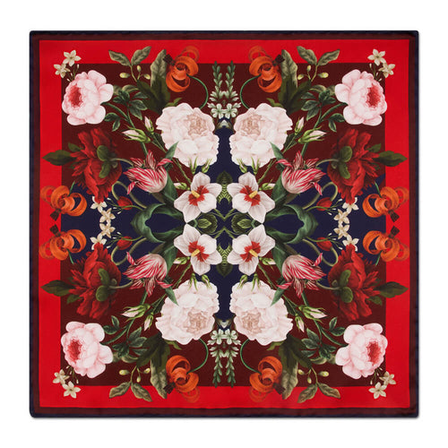 PRE-ORDER - Eden Red and Blue Silk Pocket Square