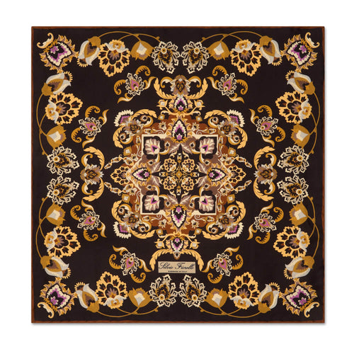 PRE-ORDINAZIONE - Pochette Giardino Zisa Marrone Seta Twill