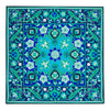 Green and Blue Medieval Majesty Silk Pocket Square