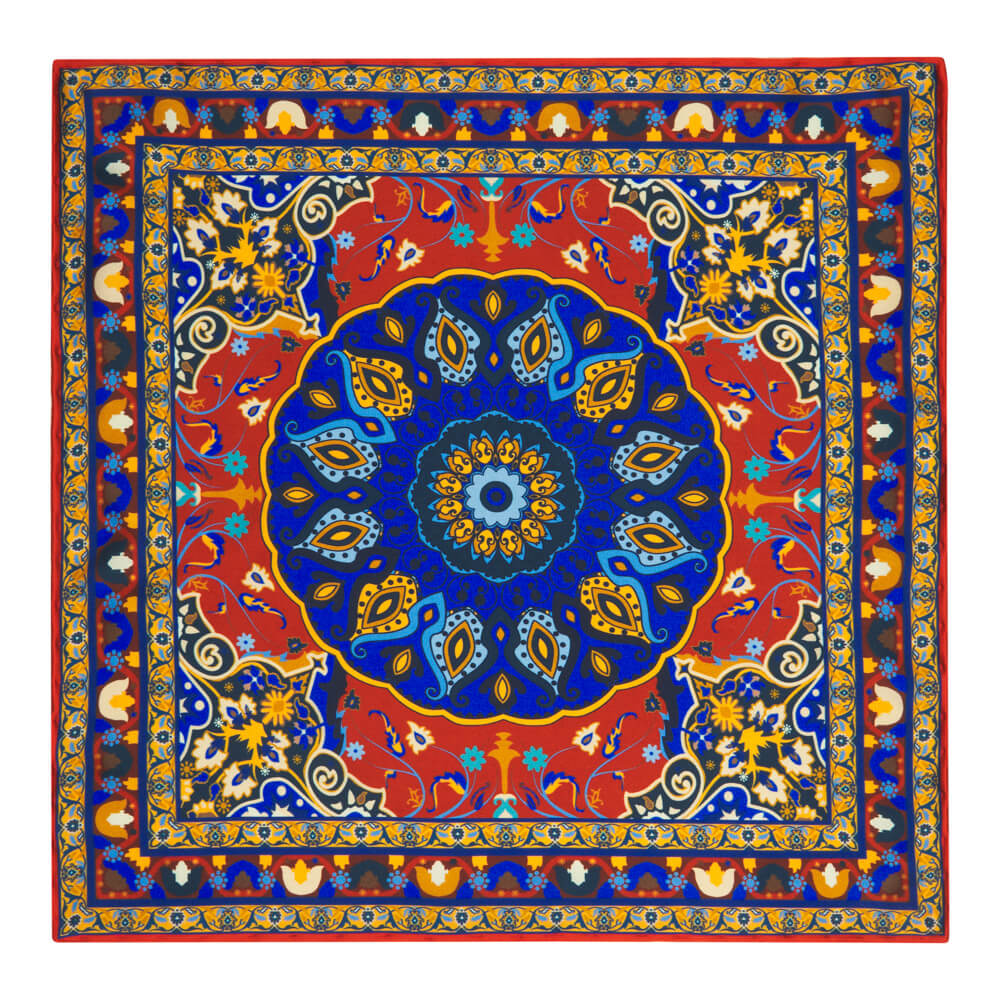 Blue Red Yellow Notre Dame Duchesse Silk Tie – Silvio Fiorello