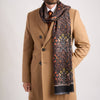 PRE-ORDINAZIONE - Sciarpa Giardino Eterno Marrone Seta Twill