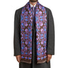 Sciarpa Giardino di Agrigento Viola e Marrone Seta Twill