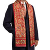 Sciarpa Giardino Zisa Rosso Seta Twill