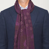 Purple Nebrodi Double Face Wool Scarf