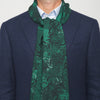 Green Sicilian Ceramic and Paisley Double Face Wool Scarf