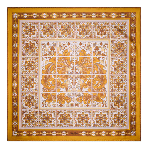Foulard Arte in Ceramica Giallo Seta Twill