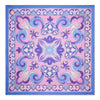 Foulard Sole di Sicilia Rosa e Azzurro Seta Twill
