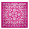 Foulard Fiore di Maiolica Fucsia e Bianco Seta Twill