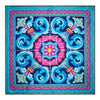 Foulard Santo Stefano Blu e Fucsia Seta Twill
