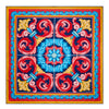 Foulard Santo Stefano Blu Rosso e Giallo Seta Twill