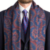 PRE-ORDINAZIONE - Sciarpa Paisley Classico Blu Lana