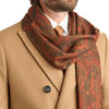 PRE-ORDINAZIONE - Sciarpa Paisley Classico Arancione Lana