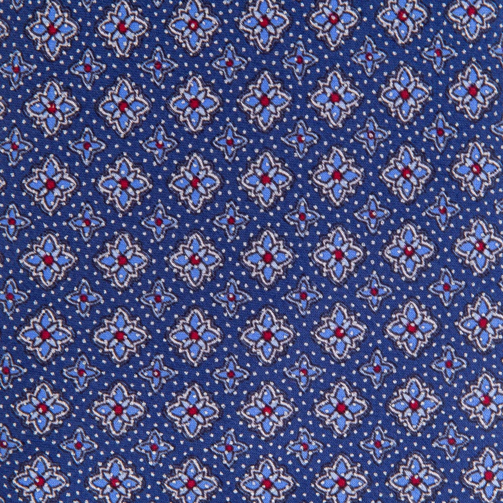 Light Blue Ornamental Motif Silk Pocket Square – Silvio Fiorello