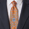 The Flower of Venice Orange Duchesse Silk Tie