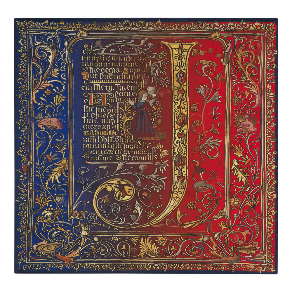 Medieval Monogram Letter J Red and Blue Silk Pocket Square – Silvio ...