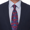 Florentine Silk Guild Blue and Red Duchesse Silk Tie