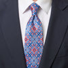 King of Ceramics Blue and Red Duchesse Silk Tie