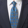 Santa Maria Tile Blue and Yellow Duchesse Silk Tie