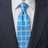 Santa Maria Tile Light Blue Duchesse Silk Tie