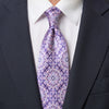 King of Ceramics Purple and Pink Duchesse Silk Tie