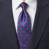 The Sicilian Prince Blue and Red Duchesse Silk Tie