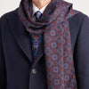 Sciarpa Blu e Rosso Medaglione Siciliano Lana