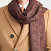 Sciarpa Marrone e Arancione Medaglione Siciliano Lana