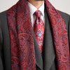 Sciarpa Bordeaux Paisley Orientale Lana