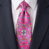The Flower of Venice Fuchsia Duchesse Silk Tie