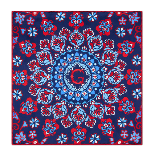 Royal Monogram G Silk Pocket Square