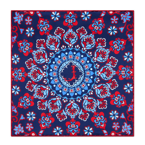 Royal Monogram J Silk Pocket Square