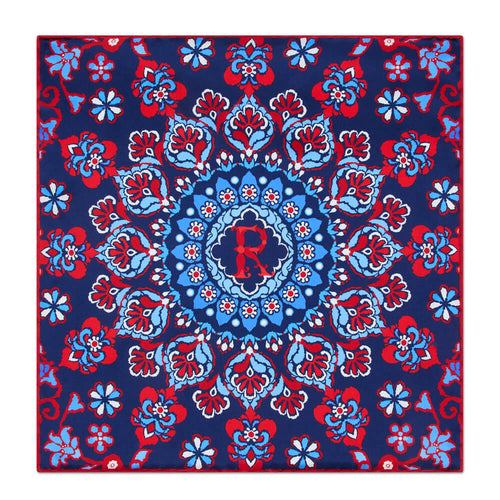 Royal Monogram R Silk Pocket Square