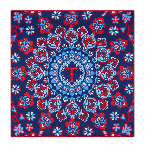Royal Monogram T Silk Pocket Square