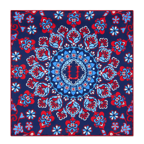 Royal Monogram U Silk Pocket Square