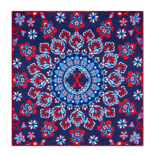 Royal Monogram X Silk Pocket Square