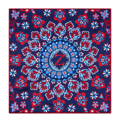 Royal Monogram Z Silk Pocket Square