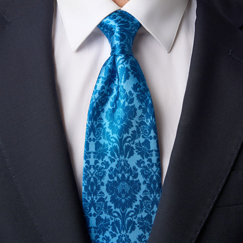 Mauritshuis Museum Wallpaper Blue Duchesse Silk Tie