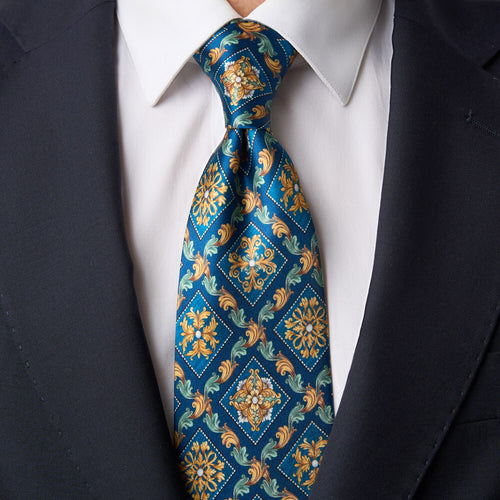 PRE-ORDER - Girl with a Pearl Earring Blue Duchesse Silk Tie