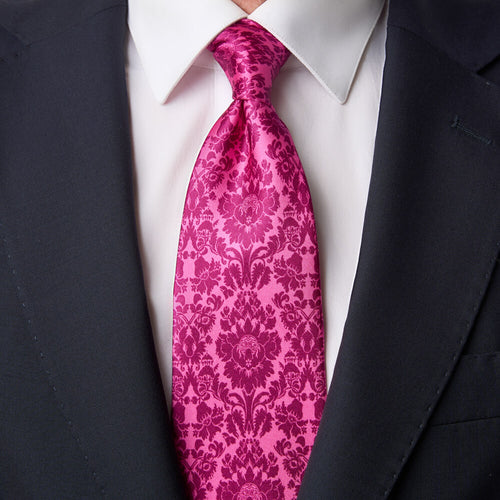 Mauritshuis Museum Wallpaper Fuchsia Duchesse Silk Tie