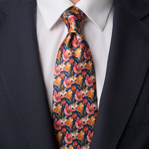 Jan Davidsz de Heem Flowers Duchesse Silk Tie