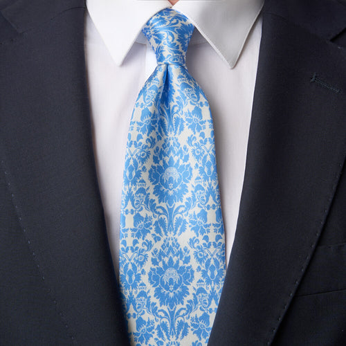 Mauritshuis Museum Wallpaper Light Blue Duchesse Silk Tie